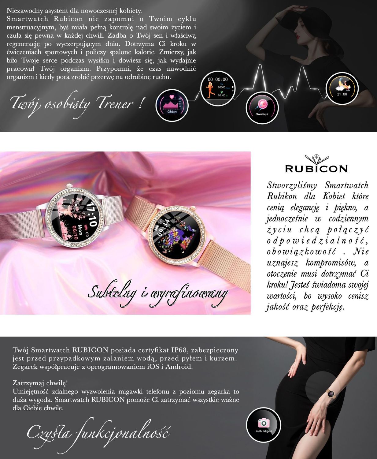 Smartwatch damski na bransolecie Rubicon 'Silver Shine'.jpg